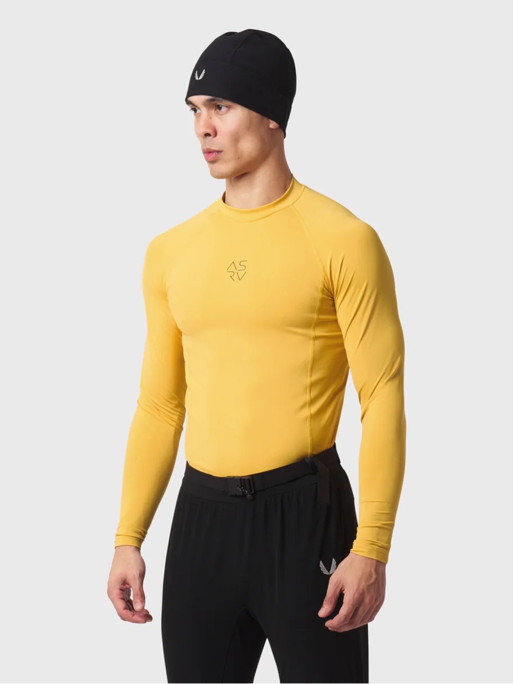 ASRV LYCRA® ADAPTIV BASELAYER LONGSLEEVE Men’s Rash Guard in Yellow size Large
